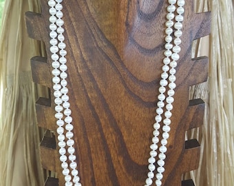 60" Extra Long Fresh Water Pearl Necklace, Extra Long Fresh Water Pearls Necklace, Long White Fresh Water Pearls, 60" Long Pearl Necklace
