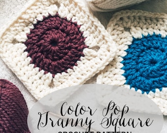 PATTERN: Color Pop Granny Square | Easy Crochet Blanket Pattern