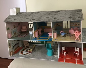 1950's Large Tin Litho House