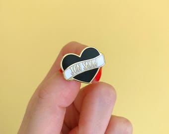 Jon Snow Lapel Pin | cute heart enamel pin hat badge game of thrones