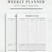 weekly planner and habit tracker printable 7 day schedule