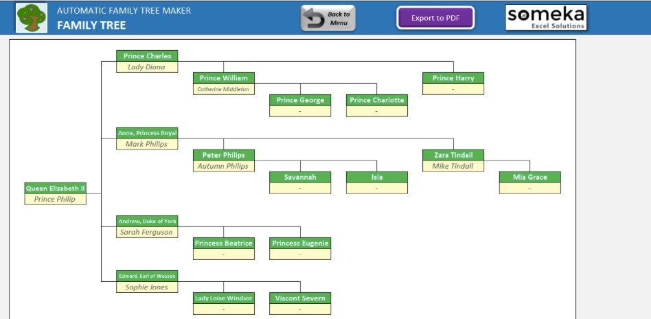how to make family tree in excel