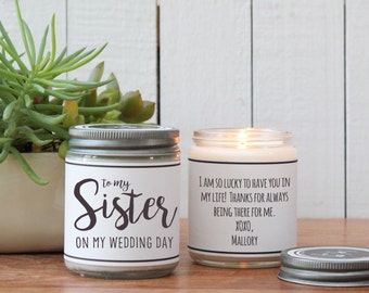 To my Sister on by Wedding Day - Sister Wedding Gift | Sister Wedding Card | Gift for Sister | Sister Bridesmaid Gift | Bridal Gift