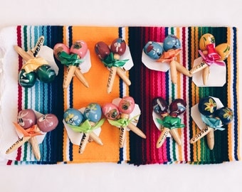 Mini maracas, Mexican maracas, Mexican favors, Fiesta favors, Mexican party favors, Wedding maracas, Maracas SET OF 10