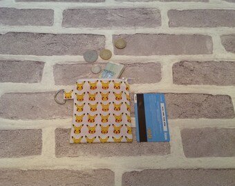 Pikachu coin purse, Pokemon purse, gift for gamer, ds game pouch, valentine gift, Pokemon gift, unique gift, gift for him, birthday gift