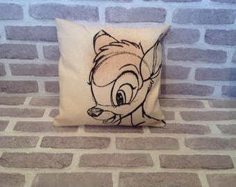 Bambi cushion cover, Bambi Decor, Disney Decor, Disney Interior, Disney Bambi, Upcylced, Bambi Pillow case, Disney style, Birthday gift.