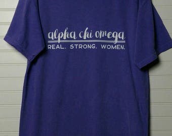Alpha Chi Omega 108 Motto Shirt Comfort Color TShirt, Short Sleeve or Long Sleeve