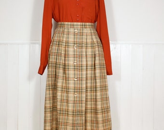 Vintage Blouse Button Down Roll Neck