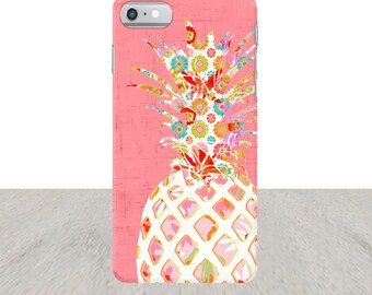 Pineapple iPhone 7 Case iPhone 6 Plus Case iPhone 5 Case coral iPhone case Samsung Galaxy S5 Case iPhone5 Case pineapple Case gift for teen