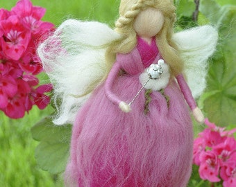 Wool Fairy Needle felted fairy Waldorf fairy Felted Doll Waldorf Inspired Ecofriendly Nursery Decor