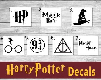 Harry Potter Decal | Muggle Born | Platform 9 3/4 | Mischief Managed | Deathly Hallows | Geeky Decals