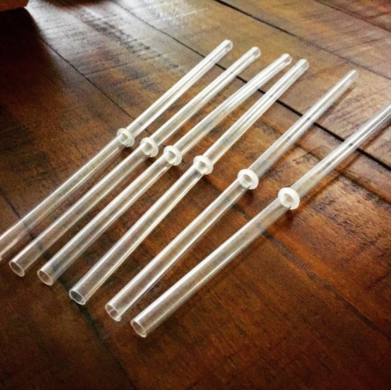 9 BPA Free Clear Acrylic Straws