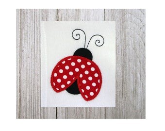 Ladybug Embroidery Design, Ladybug Applique, Lady Bug Embroidery Design, Machine Embroidery Design, Applique, 5 Sizes, No Fonts Included