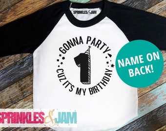 Baby Boy First Birthday Outfit, 1st Birthday Shirt Boy, Gonna Party Cuz Its My Birthday, Boys 1st Birthday Party Shirt