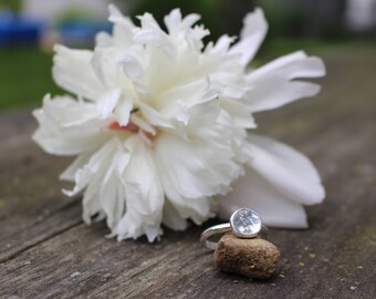 WORRY STONE RING, Handmade, Sterling Silver, Fidget Ring, Anxiety Ring, Anxiety Relief