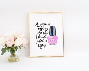 Nail polish poster | Etsy