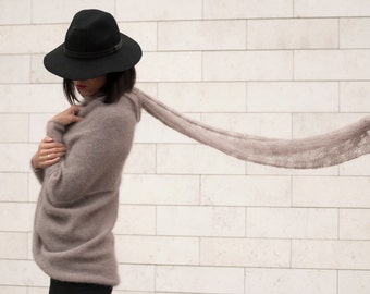 knit sweater, light beige, cacao, mohair, mohair sweater, knit, knitwear,mohair t-shirt, light beige sweater, lightweight kardigan,