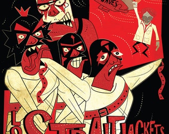 Los Straitjackets A2 gig poster on Heavyweight paper