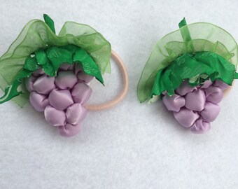 2 Vineyard Rustic Ponytail Holders