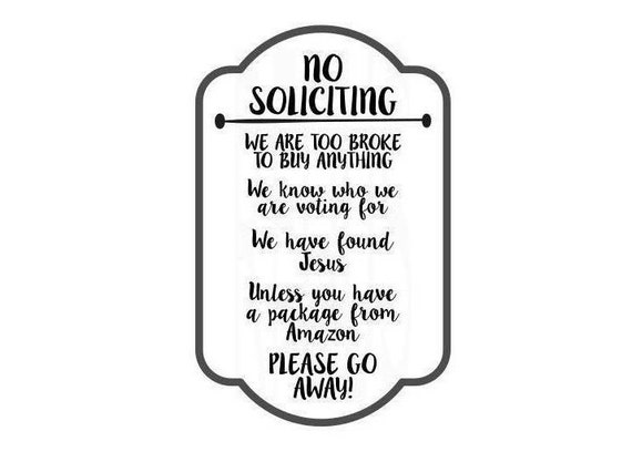 Download No Soliciting SVG Unless you have a package from amazon svg