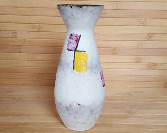 Vintage West German vase, fat lava vase, 104/20, ceramic vase, West German pottery, 1970s vase,