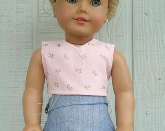 American girl doll crop top-pink
