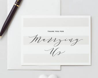 Thank You For Marrying Us Card - Thank You Officiant Celebrant Card