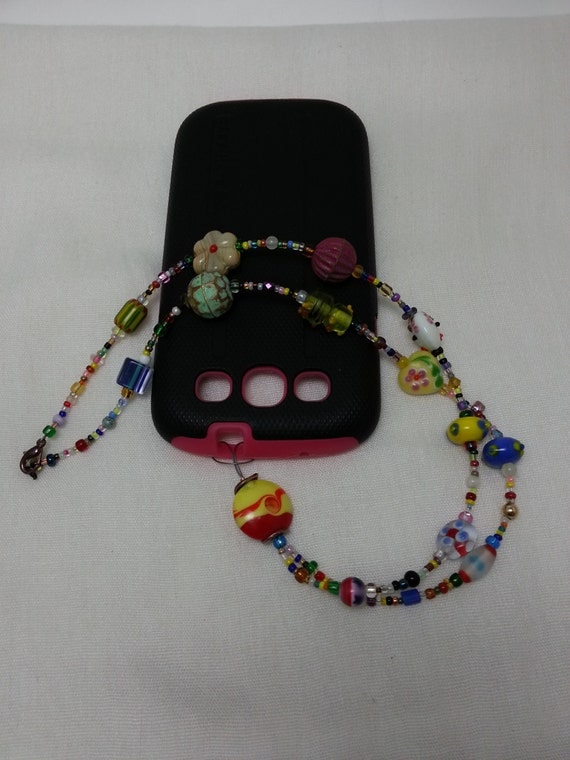 beaded phone pouch