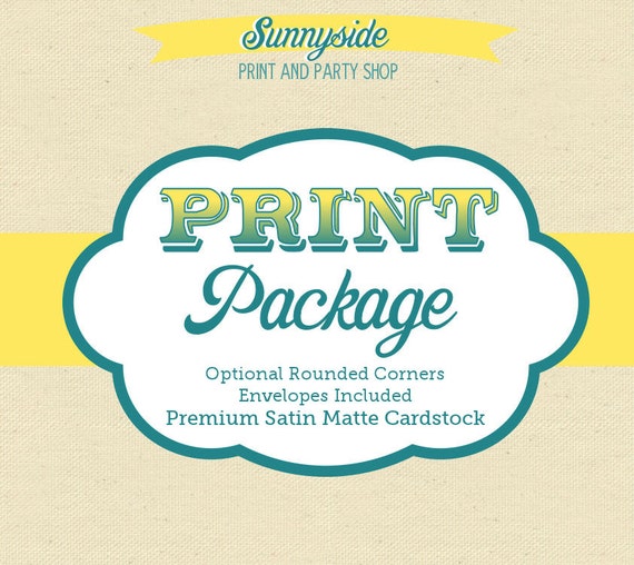 Professional Print Package Add-On // 4x6 or 5x7 Invitations - Free Envelopes - Sunnyside Print & Party Il_570xn