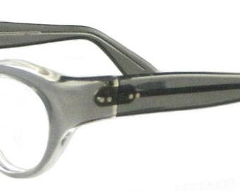 Vintage 1950s Cat Eye Eyeglass Frames Translucent Grey