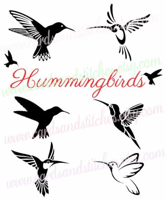 Hummingbirds SVG Birds SVG Digital Cutting File