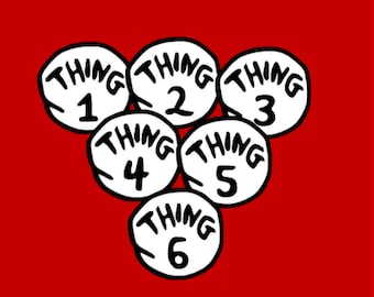 Thing 1 SVG, Thing 2 SVG, Thing 3, Thing 4, Thing 5, Thing 6, SVG Files, Cricut Cut Files, Silhouette Cut Files