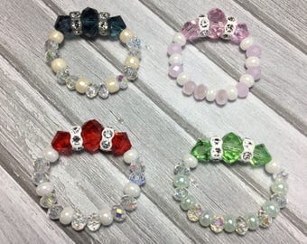 Free Shipping - Energy - Swarovski Crystal Stretch Rings/Green Crystal Stretch Rings/Red Crystal Stretch Rings/Pink Crystal Stretch Rings