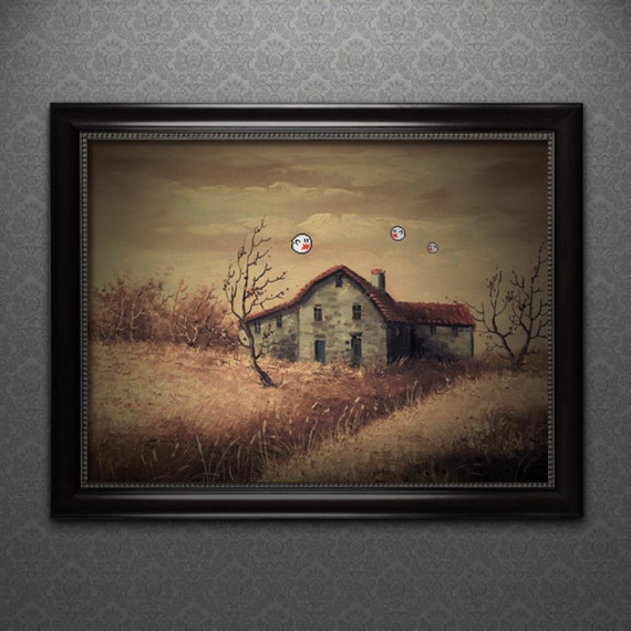 Boo's Mario Ghosts Video Game Art Video Game Painting