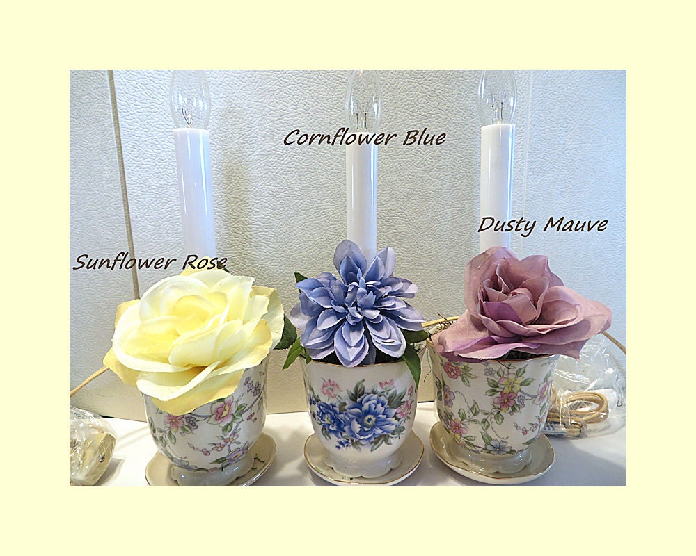 Tea Cup Vase Home Decor Vase Floral Vase Night Light