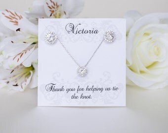 Bridesmaid Earrings | Bridesmaid Sets | Bridesmaid Jewelry | Bridal Sets | Bridesmaid Gifts | Personalized Gifts | Wedding Jewelry