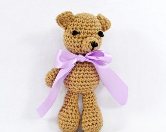 Crochet Teddy Bear, Newborn Photography Prop
