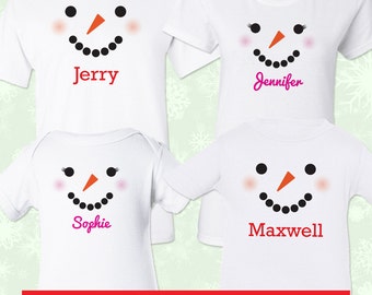 Family Christmas Shirts, Matching Christmas Shirts, Snowman Shirt, Christmas Pajamas