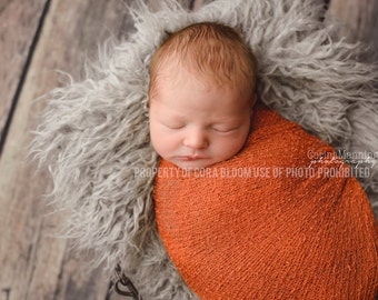 Stretch Knit Wrap, Newborn Knit Wrap, Orange Knit Wrap, Orange Newborn Wrap, Photography Knit Wrap, Knit Wrap, Photography Prop
