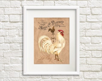 Rooster art | Etsy