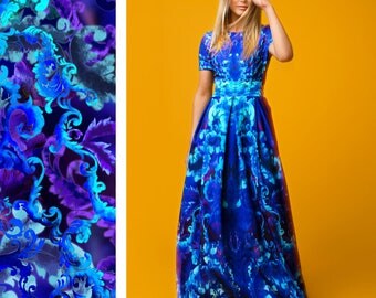Plus Size Maxi Dress, Maxi Floral Dress, Bridesmaid Dress, Blue Dress, Ball Dress, Bohemian Clothing, Pocket Dress, Fashion Dress
