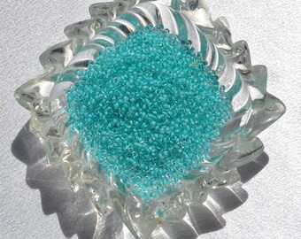 Color Lined Turquoise Japanese Seed Beads