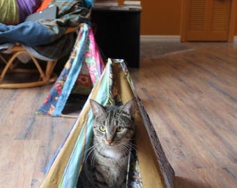 Beach Cat teepee, pet bed, boho cat tent, boho cat tent, Bohemian cat, doll tent