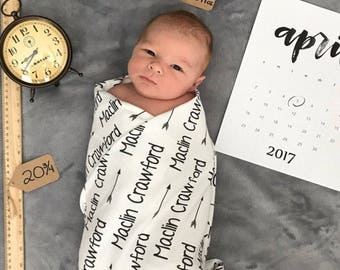Personalized Baby Blanket // Custom Baby Name Blankets Custom Name Baby Blanket with Name Personalized Name Baby Blanket Name Blanket-Arrows