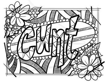 Curse word coloring | Etsy