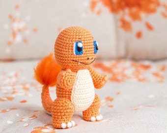 Crochet Pattern of Charmander from "Pokemon" (Amigurumi tutorial PDF file)