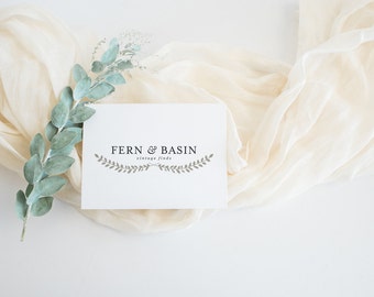 Premade Logo Design | Laurel Logo | Floral Logo | Botanical Logo | Photography Logo | Boutique Logo | Small Business Logo | PL-038