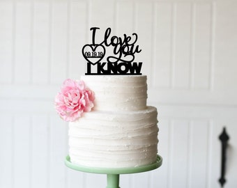 I Love You I Know Wedding Cake Topper - Star Wars Cake Topper