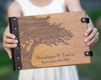 Wood Photo Album, Custom Wedding Album, Wedding Album, Photo Album, Photo Guest Book, Rustic Guest Book, Family Tree, Guest Book Ideas