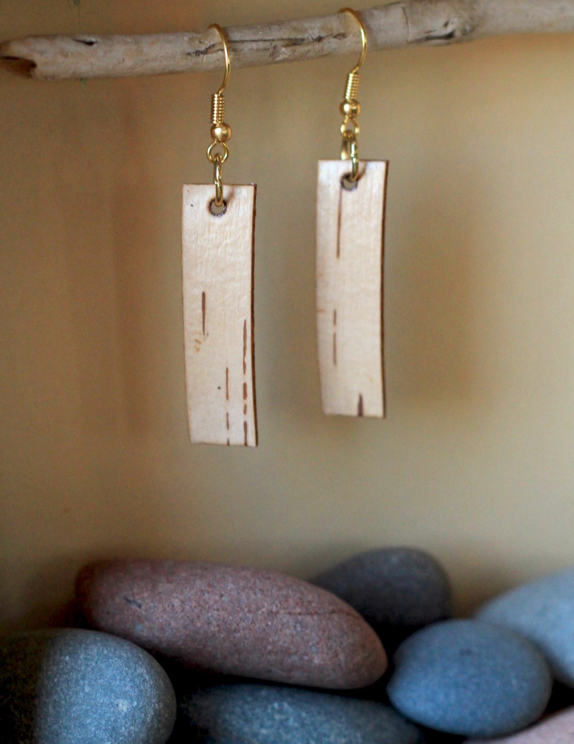 Birch Bark Earrings
